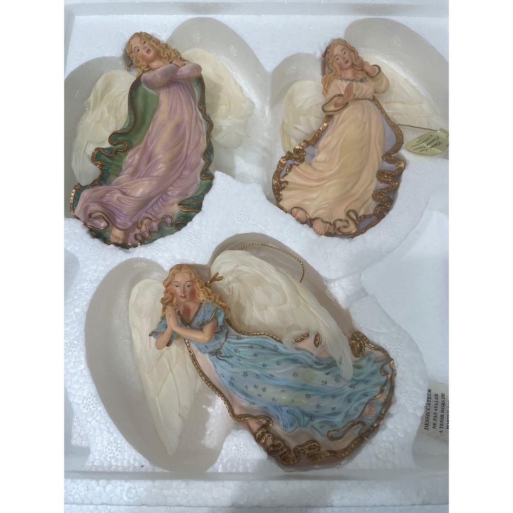 Bradford‎ Editions Celestial Angels Ornament Set of 3 Premiere Edition COA 1999